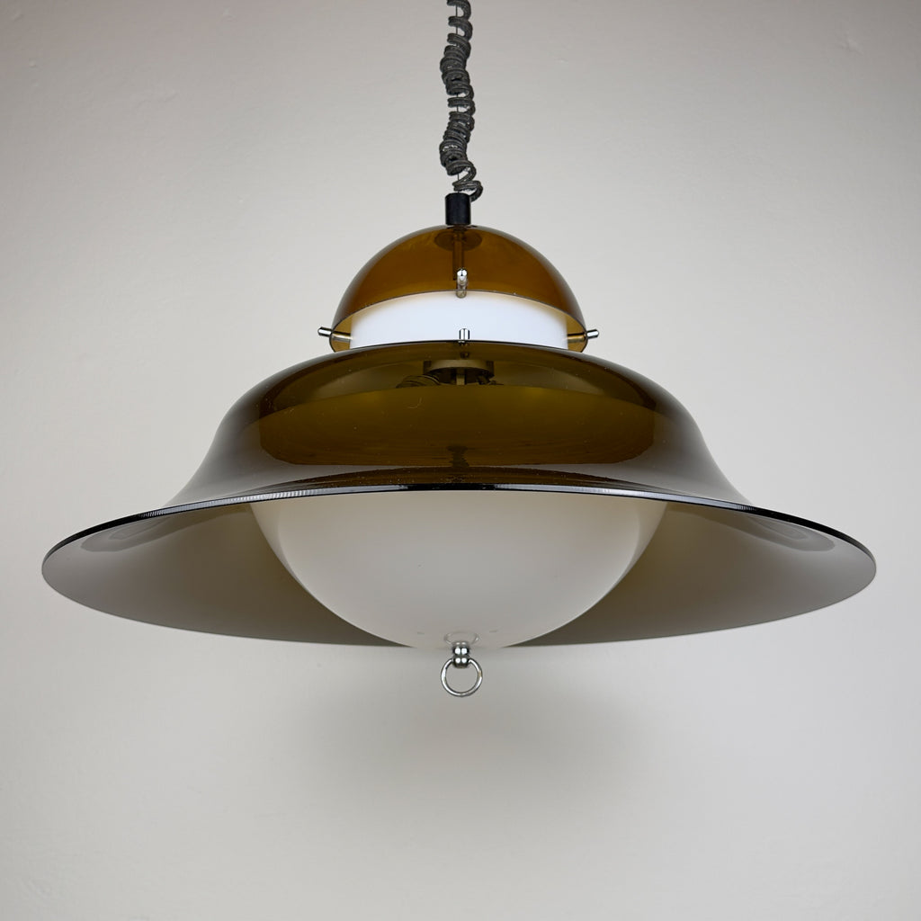 Vintage pendant lamp by Sijaj Hrastnik, style KD14 Sergio Asti for Kartell, Yugoslavia 1960s