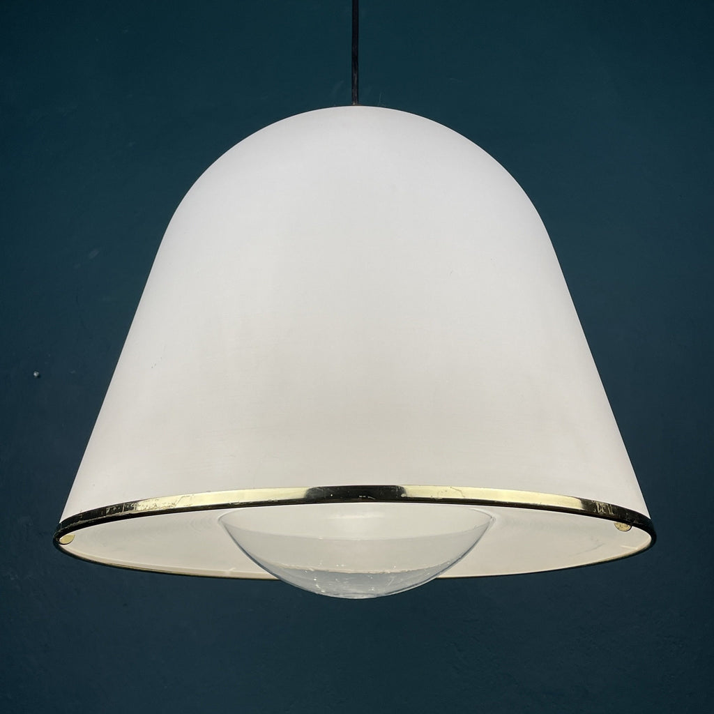 iGuzzini "Kuala" Italian white pendant lamp by Franco BRESCIANI  Italy 1970s