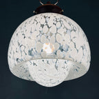 Vintage Murano Glass Mushroom Pendant Lamp: Carlo Nason Mazzega, Italy 1960s