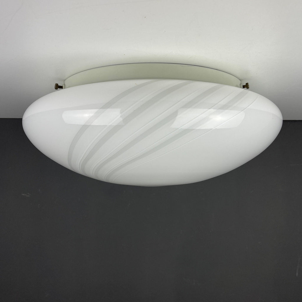 Large classic swirl murano glass ceiling or wall lamp Italy 1970s Retro home decor