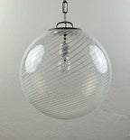 Vintage swirl murano pendant lamp, Italy 1970s
