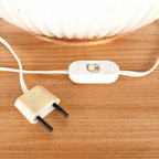 Retro nacre table lamp Jean Marie Italy 1970s Mid-century light