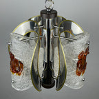 Mid-Century Amber Murano Glass Chandelier by Toni Zuccheri for VeArt, 1970s