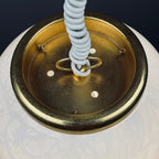 Classic white murano pendant lamp Italy 1970s Italian mid-century modern lighting