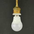 Mid-century multicolor opaline murano glass pendant lamp by Stilnovo Italy 1950s