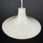 Mid-century beige murano glass pendant lamp Italy 1970s Handblown murano chandelier