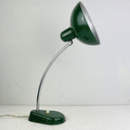 Mid-Century Green Metal Desk Lamp: A.R. TORINO Italy 1950s