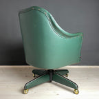Mid-century swivel green office chair by Umberto Mascagni Italy 1950s Modernist Italian Loft Office