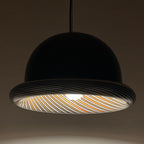 Vintage Murano black pendant lamp by Lino Tagliapietra for VeArt, Italy 1960s