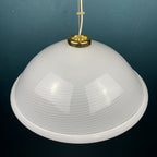 Vintage Swirl Murano Glass Pendant Lamp: 1980s Italian Mid-Century Lighting