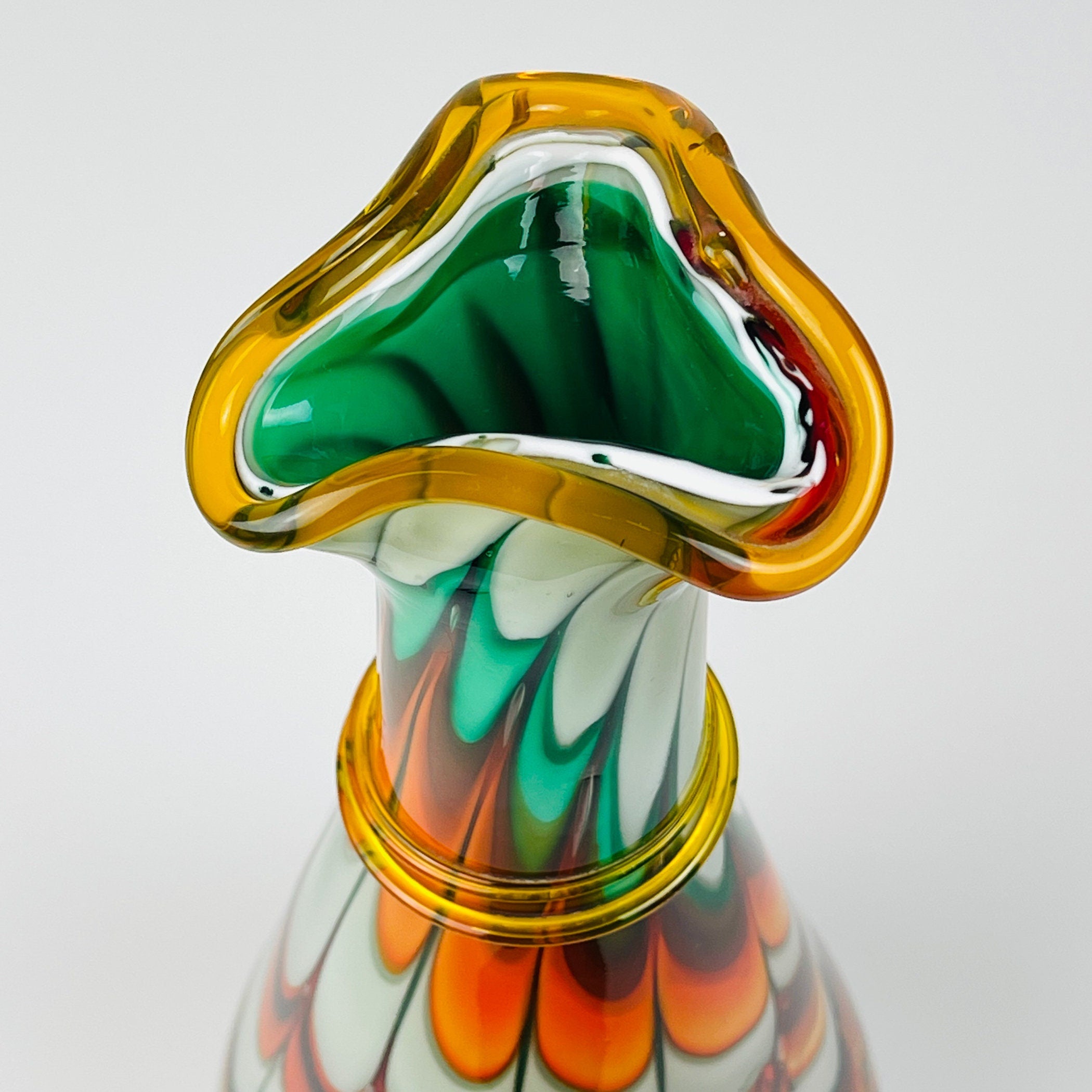 Vintage Murano vase Italy 1970, Mid-century home decor