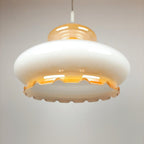 Vintage glass lamp Yugoslavia '70s Mid-century ceiling lamp Retro lighting