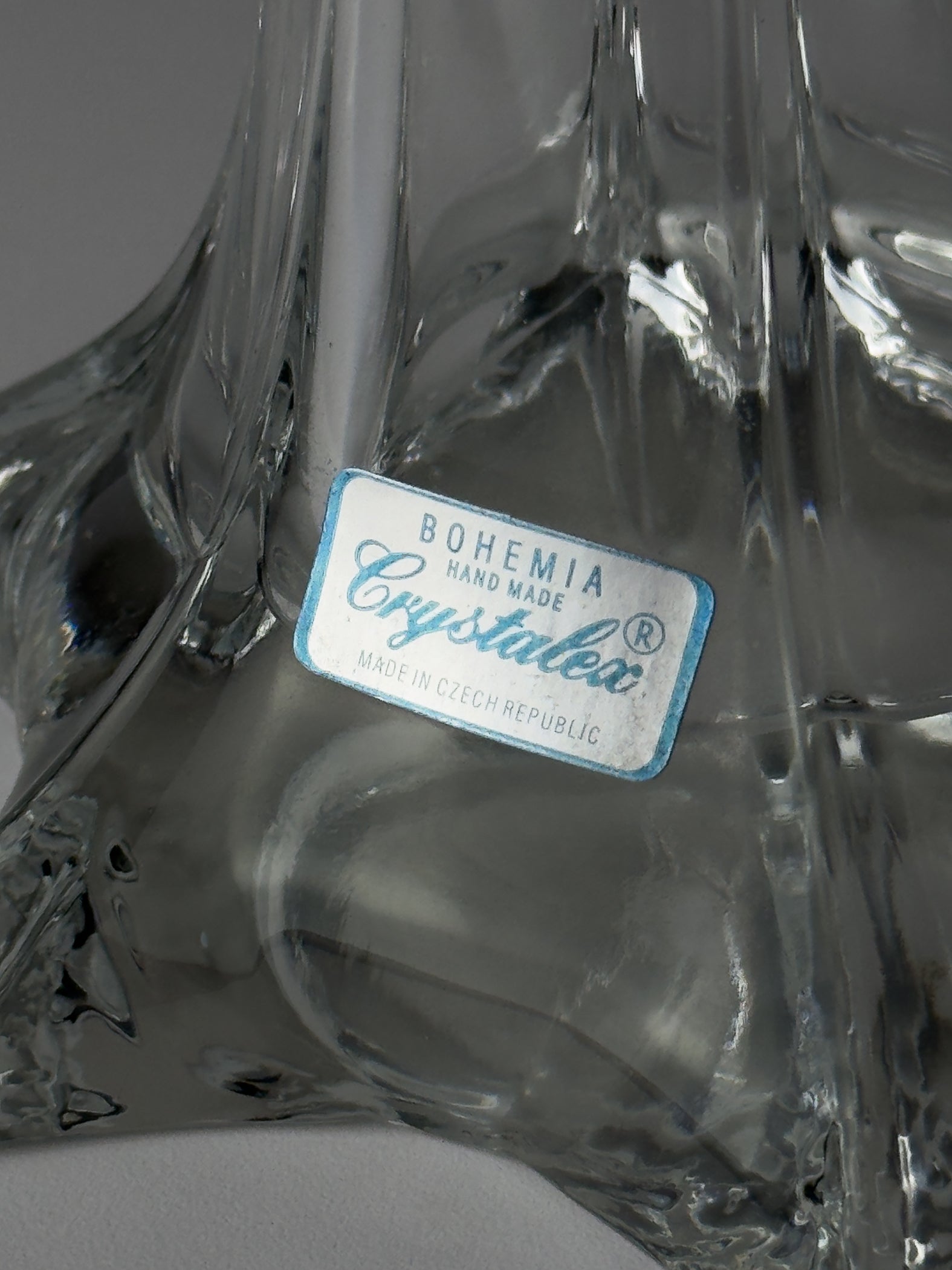 Large Crystal vase by Bohemia Crystalex, Czech Republic, 1990s