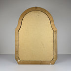 Vintage Venetian Chinoiserie Wall Mirror, Italy 1950s, Black and Gold Painted