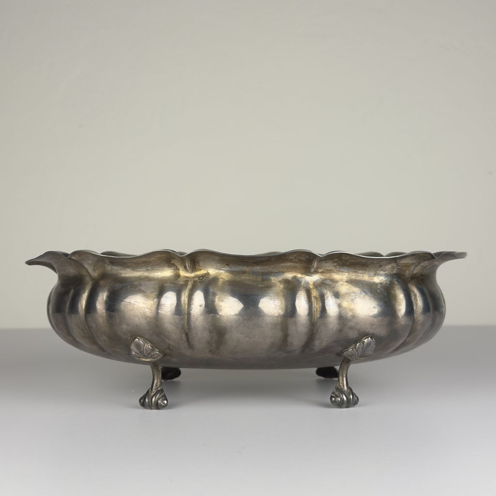 Vintage Silver Plated Bread Basket or Fruit Dish, Italy, 1950s