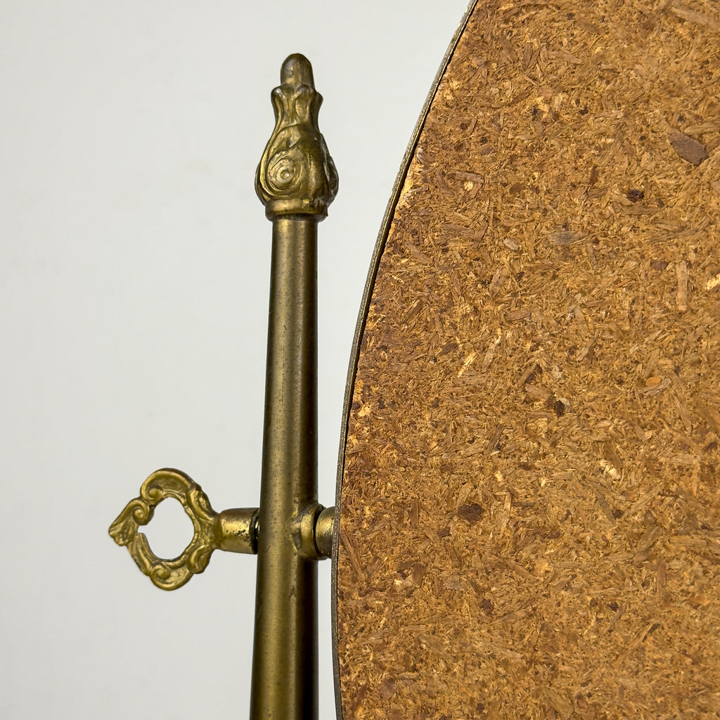 Vintage tabletop vanity mirror from brass, Italy, 1950s