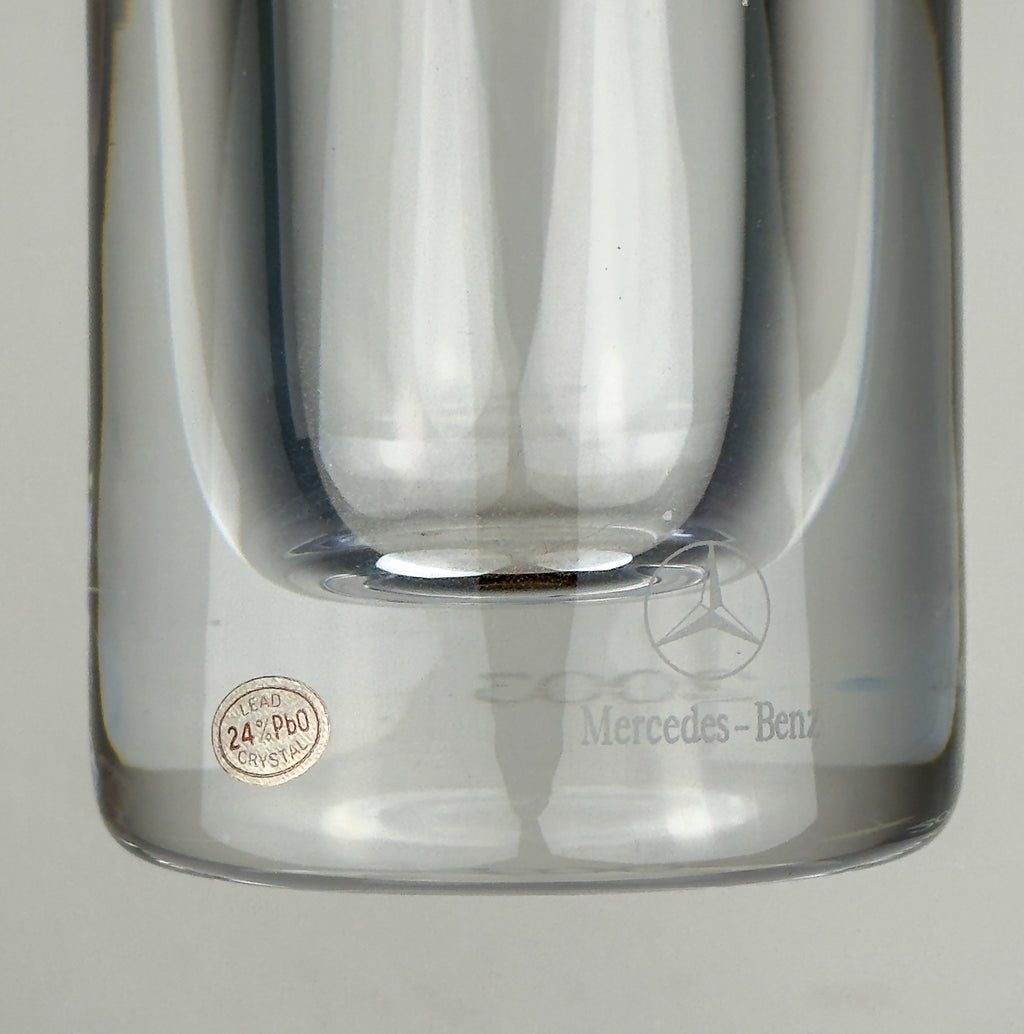 Mercedes-Benz Auto Rotonda Crystal Glass Vase by Il Giugno, 2003, Italian Design, 24% Lead Crystal