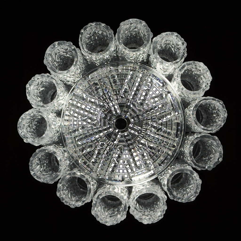 Vintage murano glass chandelier Tronchi by Toni Zuccheri for Venini, Italy 1960s