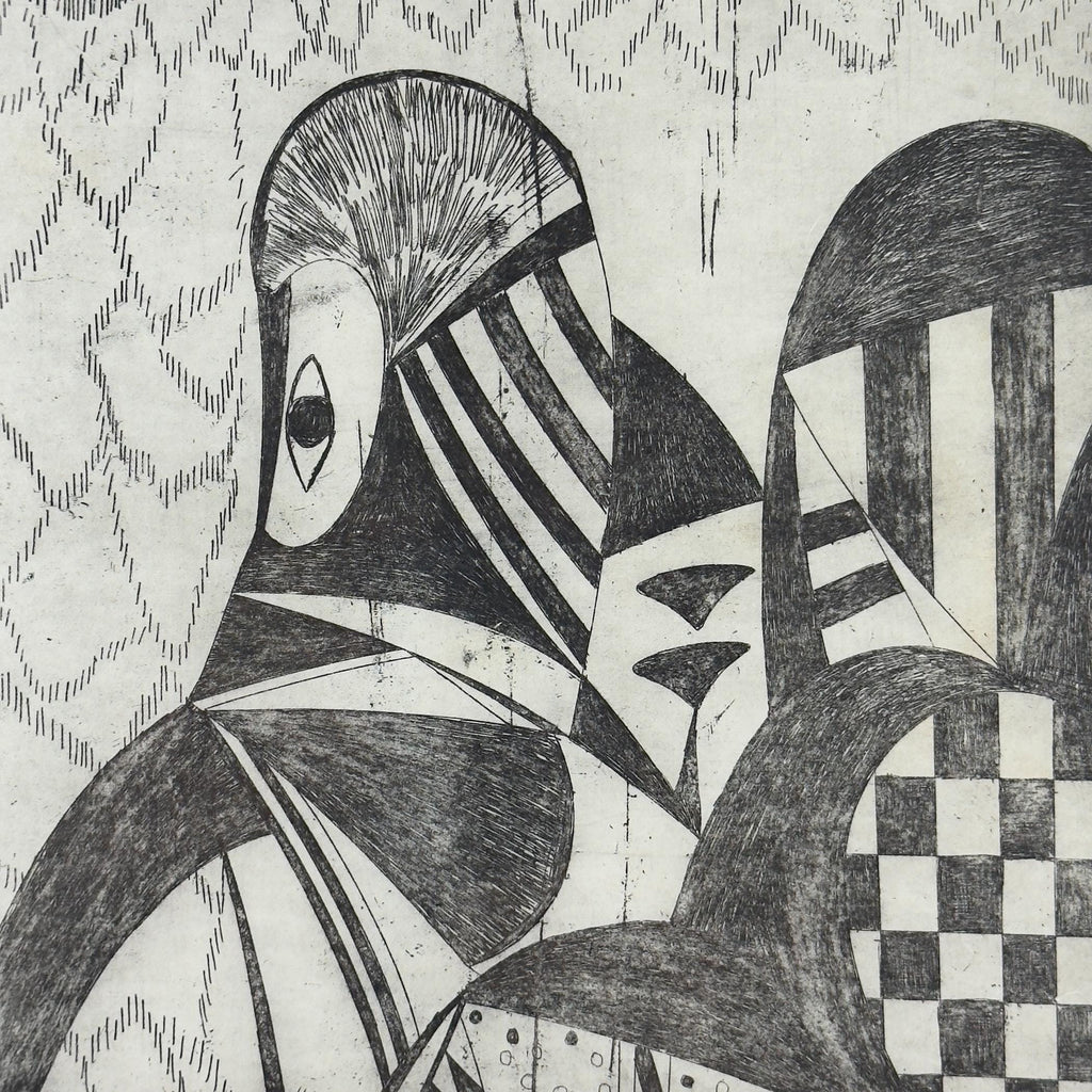 Graphics, etching, signature "Popy", Italy 1972