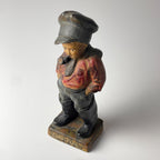 Antique terracotta sculpture Boy "Como Papá", Spain, 1900-1930s