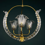 Murano chandelier by Ercole Barovier Barovier & Toso, Italy 1930s