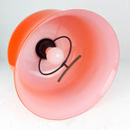 Vintage red glass pendant lamp Italy 1960s space age mid-century lighting