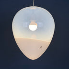 [Reserved, included shipping] Murano pendant lamp Egg by Leucos, Italy 1960s Mid-century italian modern lighting