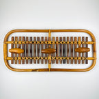 Mid-century modern Bamboo & Rattan Coat Rack by Olaf von Bohr, Italy, 1950s