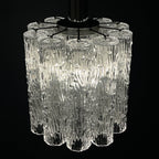 Mid-century murano glass chandelier Tronchi by Toni Zuccheri for Venini Italy 1960s