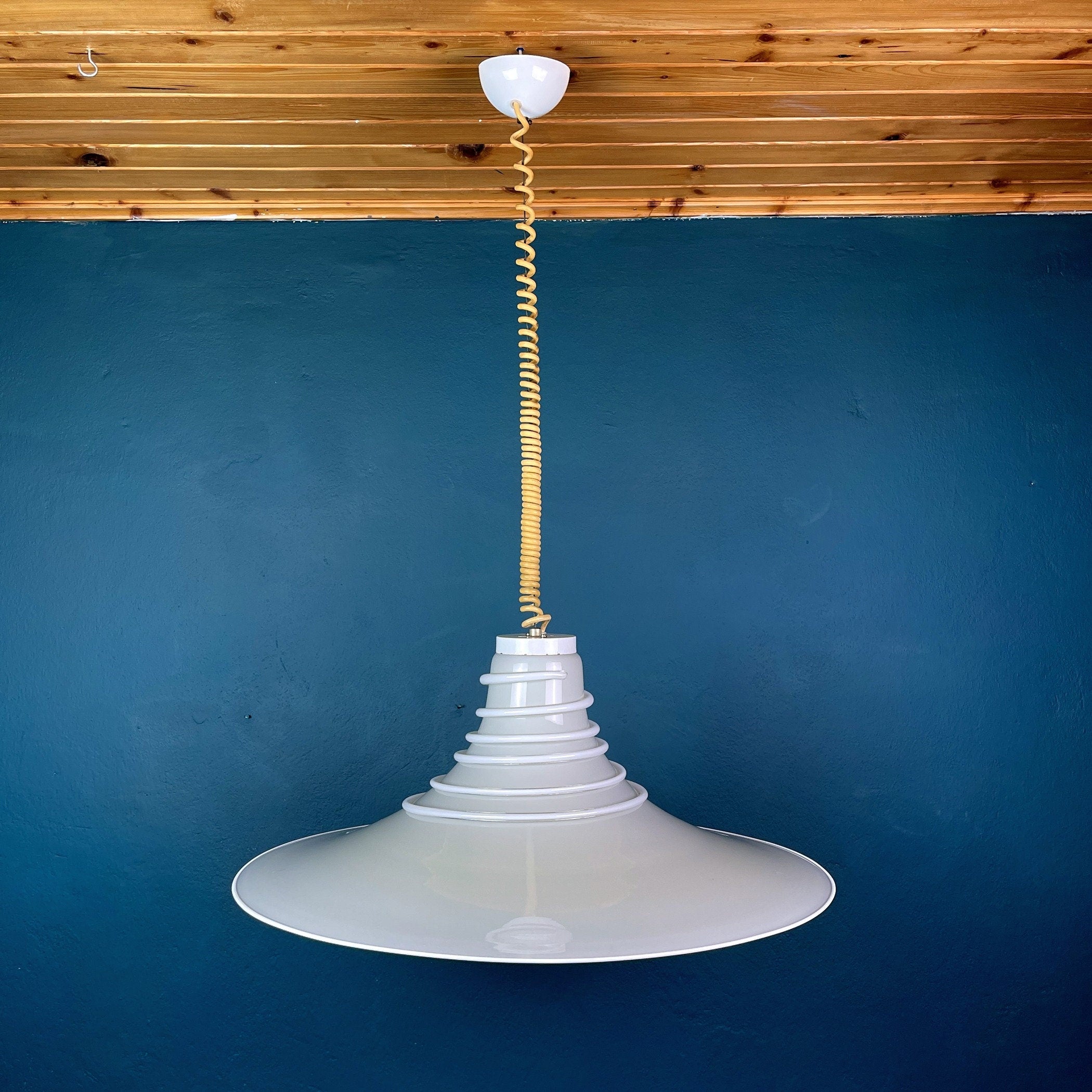Mid-century murano pendant lamp Italy 1970s Space age Retro lighting
