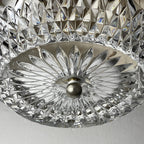 Mid-century glass pendant lamp Italy 1960s Vintage Italian lighting Space Age