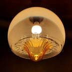 Large vintage murano glass pendant lamp by Mazzega Italy 1960s Mid-century lighting