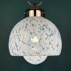 Vintage Murano Glass Mushroom Pendant Lamp: Carlo Nason Mazzega, Italy 1960s