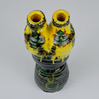 Vintage glazed pottery vase, Yugoslavia 1970s