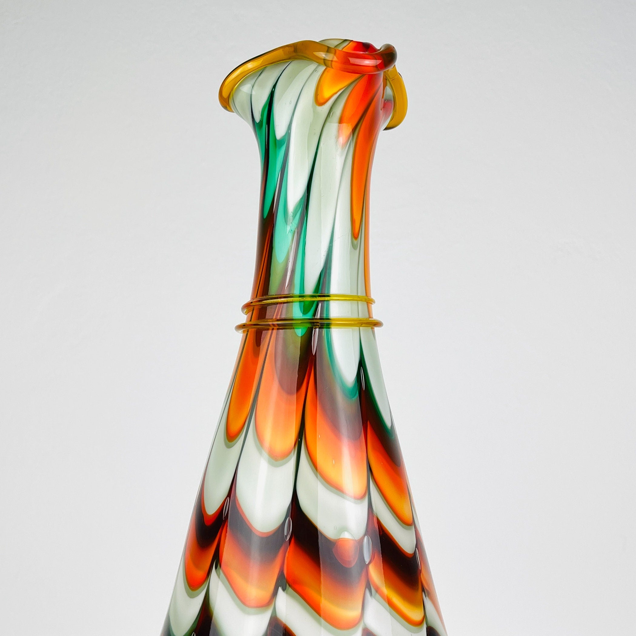 Vintage Murano vase Italy 1970, Mid-century home decor