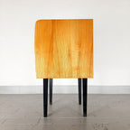 Mid-century bedside table Yugoslavia Retro Modern 1970s Polished Nightstand Storage