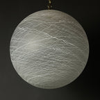 Vintage large swirl murano glass pendant lamp Italy 1970s Mid-century modern italian lighting