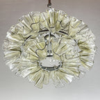 Murano glass chandelier by Mazzega, Italy 1970s, Mid-century modern lamp