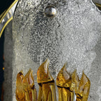 Vintage Amber Murano Glass Chandelier: Mazzega Toni Zuccheri, Italy 1970s