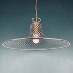 Vintage swirl Murano pendant lamp Italy 1970s Italian modern murano chandelier