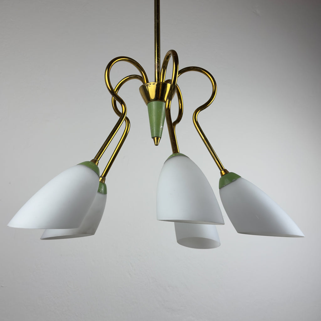 Vintage Stilnovo chandelier, Italy 1940-50s
