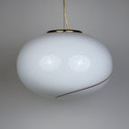 Classic swirl murano pendant lamp Vetri Murano, Italy 1970s