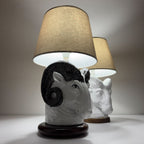 Vintage table lamps Ram Head, Italy 1970s Set of 2