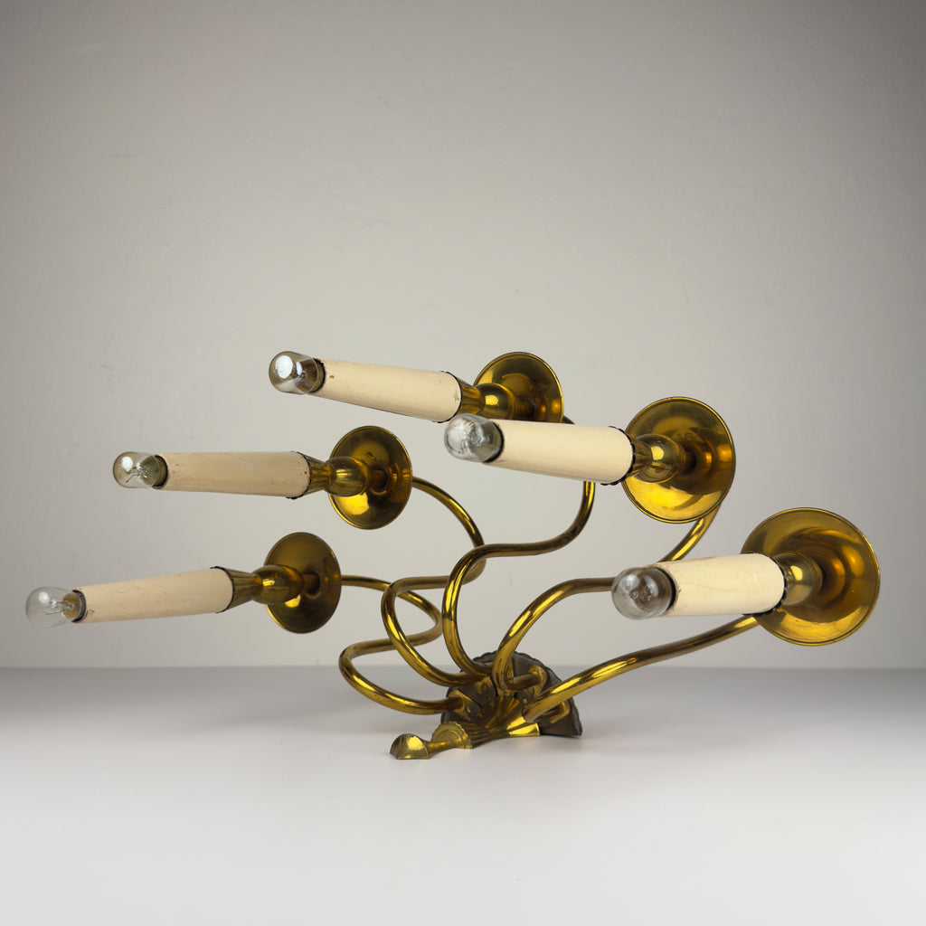 Vintage brass wall lamp by Stilnovo, Italy, 1950s