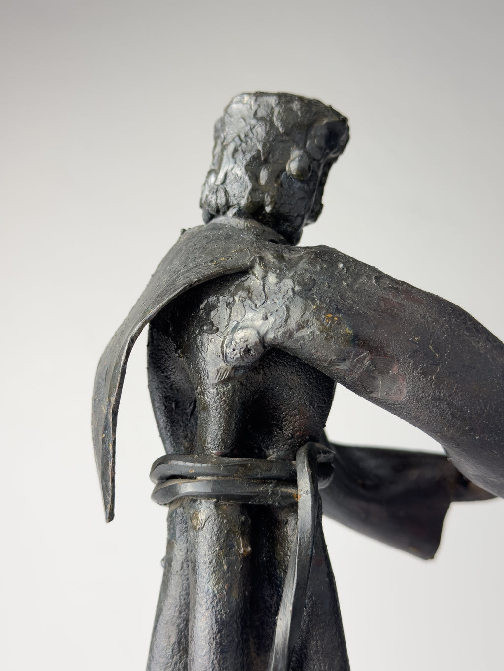 Vintage Brutalist sculpture "Monk With The Book" by Salvino Marsura, Italy 1970s