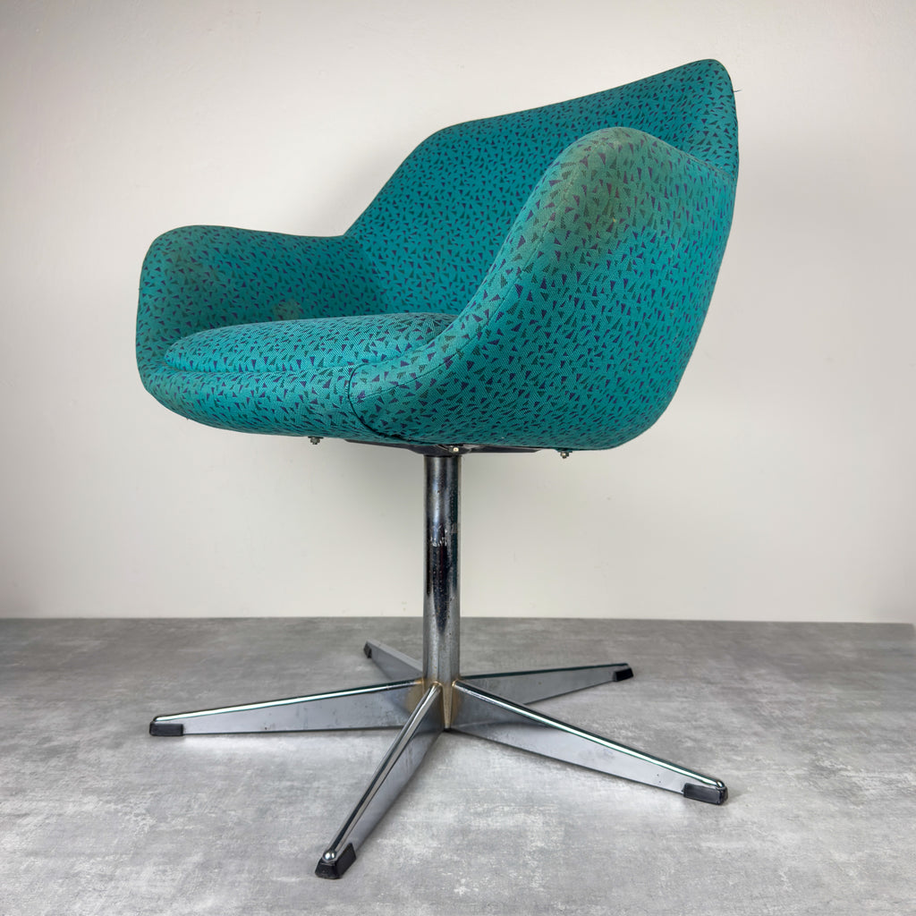 Vintage Mid-Century Modern Swivel Chair: Stol Kamnik, Yugoslavia 1970s
