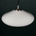 Vintage Swirl Murano Glass Pendant Lamp, Italy 1970s