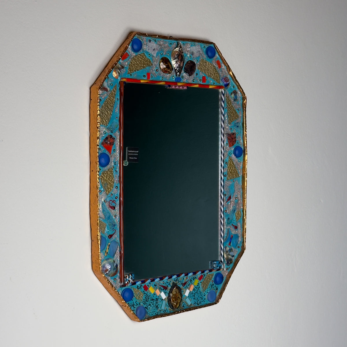 Mid-Century Murano Glass Mosaic Mirror by Zane Luigina "Fantasy Glass", Italy, 1990s