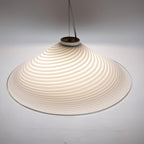 Retro swirl murano glass pendant lamp Italy 1970s Mid-century light