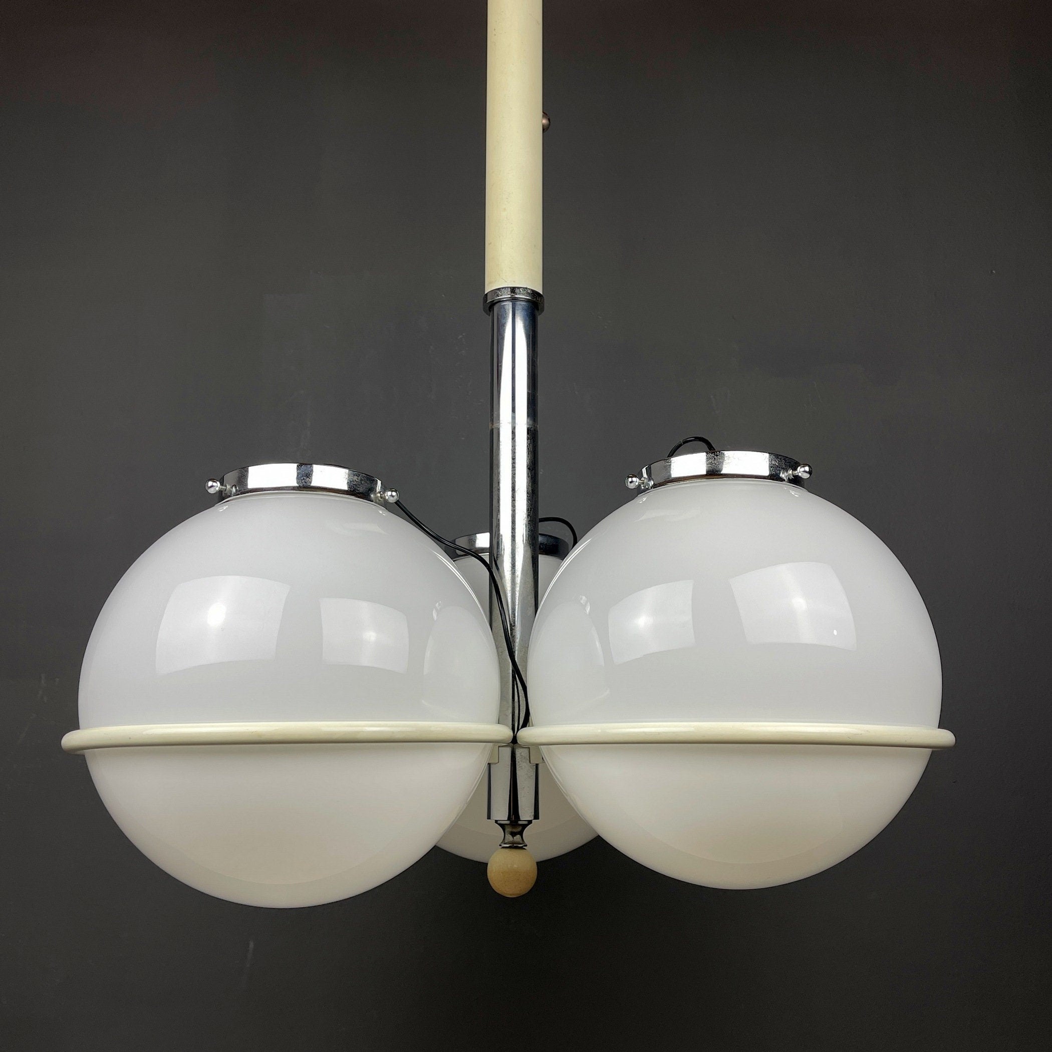 Gino Sarfatti murano glass globe chandelier Italy 1960s